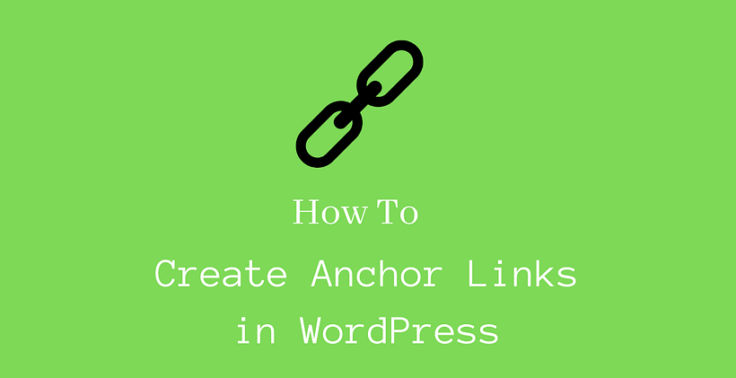 create anchor link in wordpress