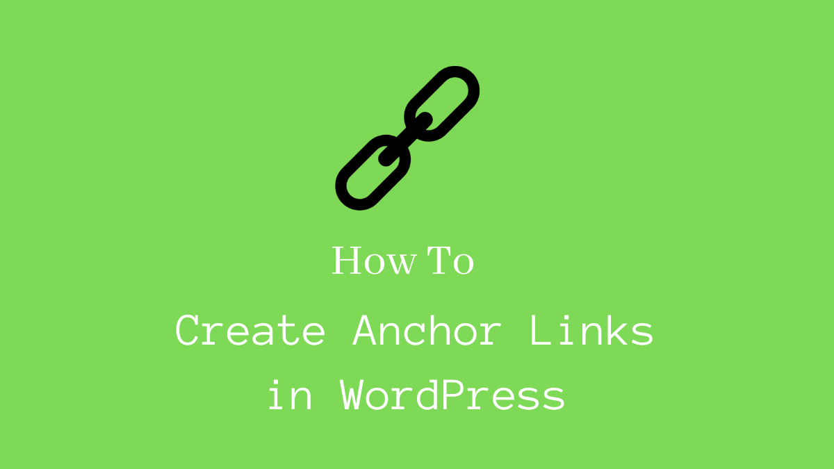 wordpress add anchor