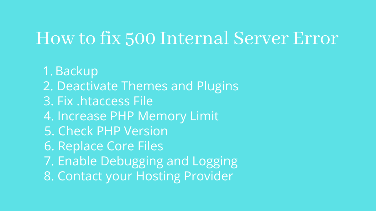 How to fix 500 Internal Server Error - CodeFlist