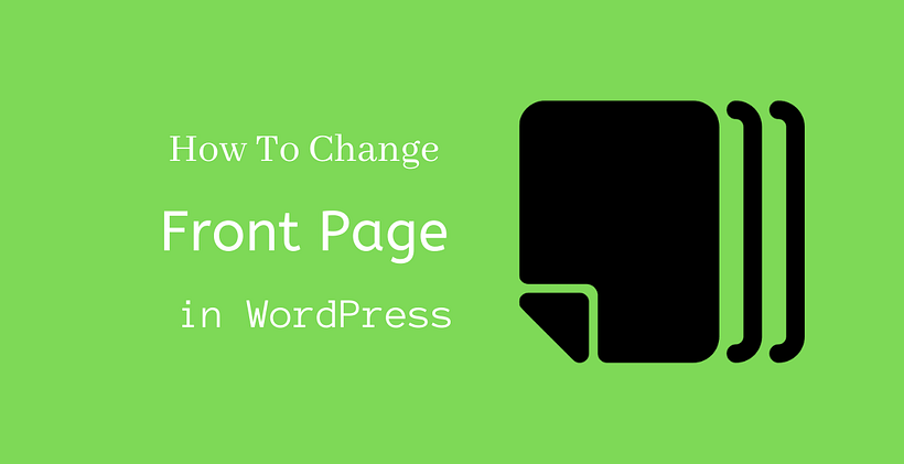 How to change front page in WordPress - CodeFlist