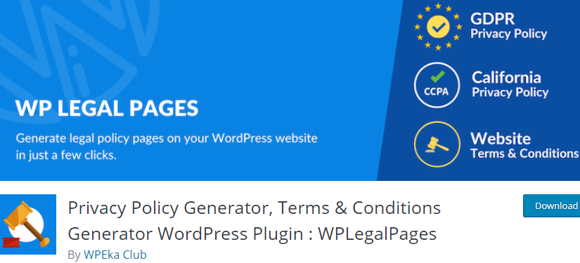 Privacy Policy Generator by WPLegalPages