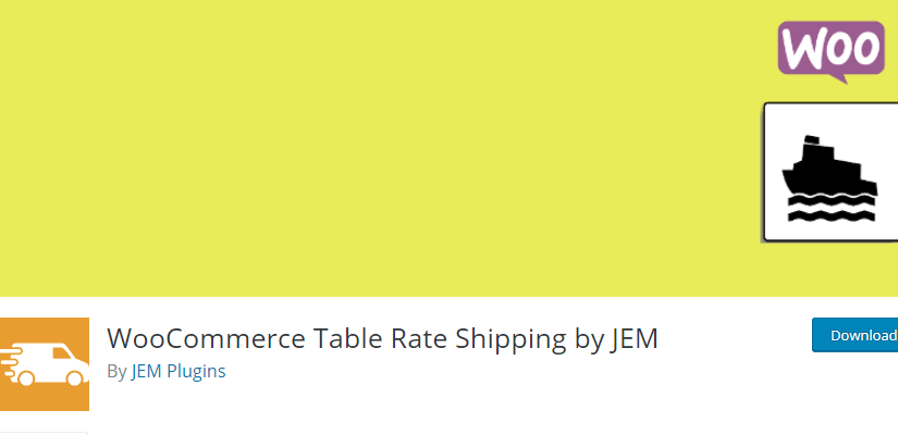 WooCommerce Table Rate Shipping by JEM